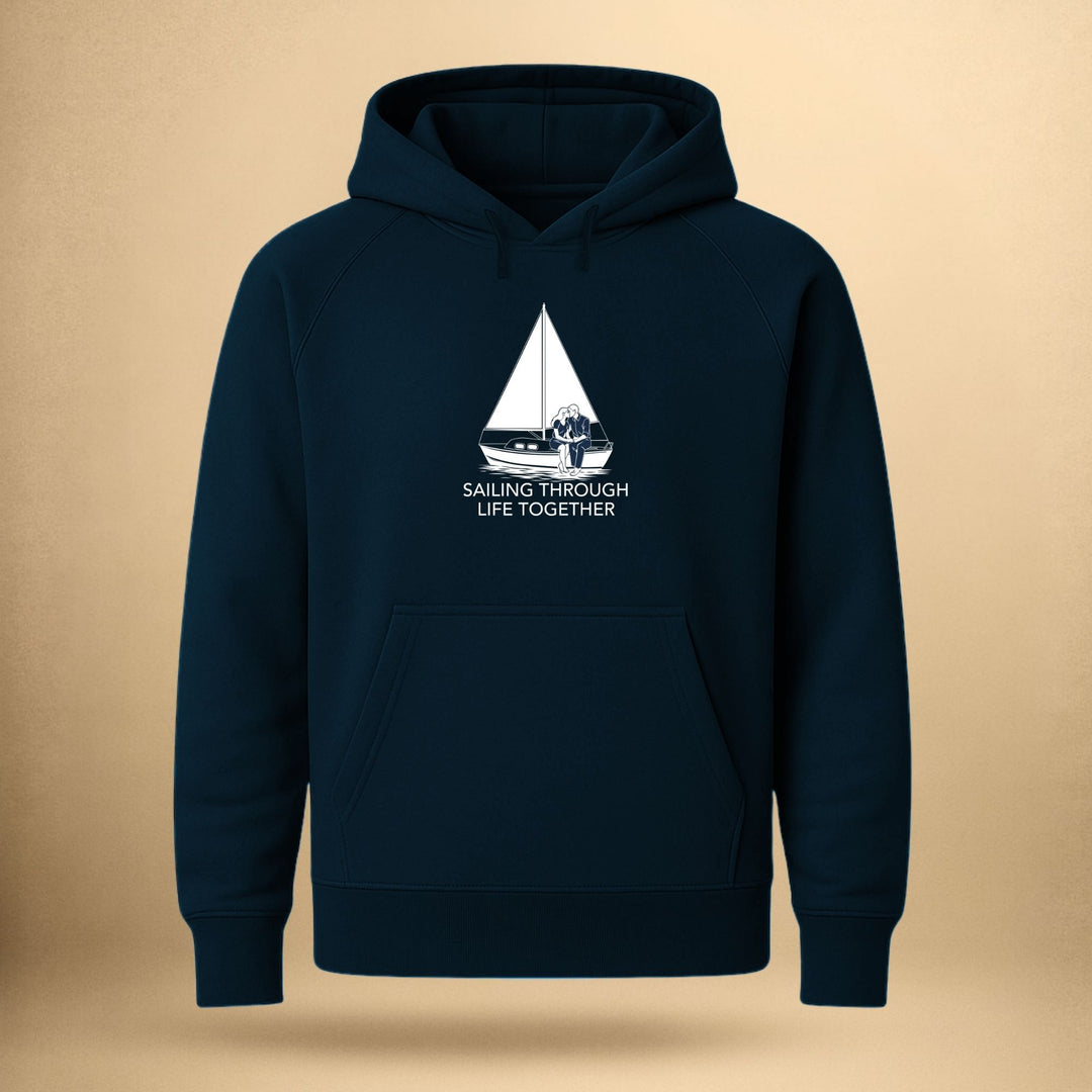 Sailing through life together - Organic Raglan Hoodie