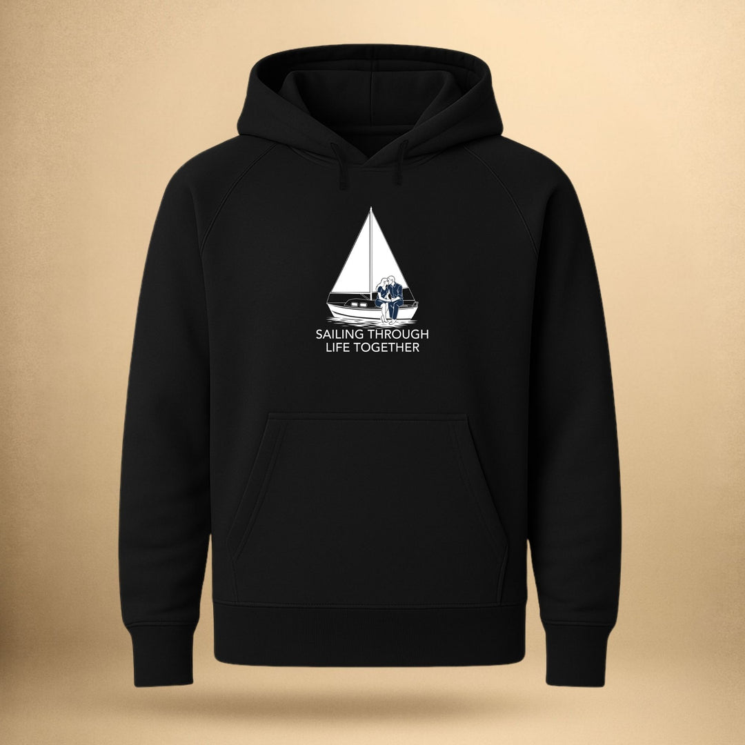 Sailing through life together - Organic Raglan Hoodie