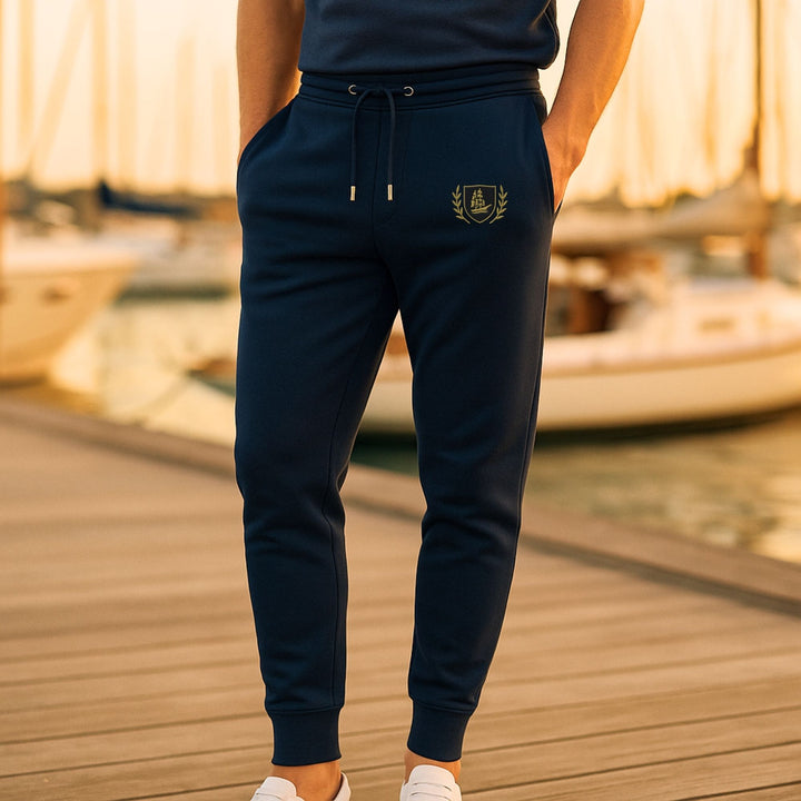 Mariluma Insignia Jogger – Organic Cotton Sweatpants with Embroidered Logo