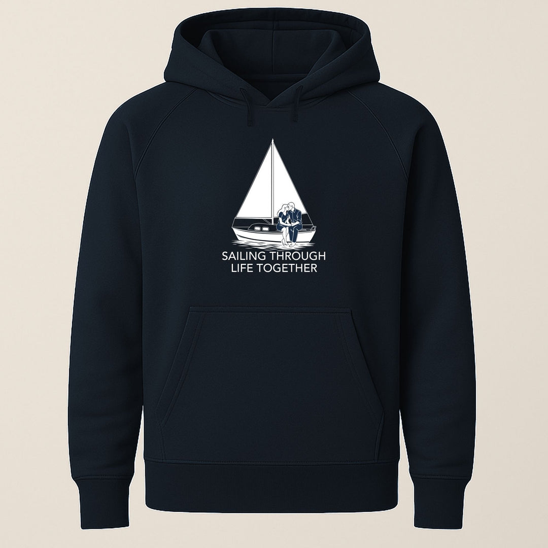 Sailing through life together - Organic Raglan Hoodie