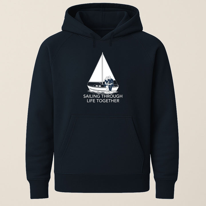 Sailing through life together - Organic Raglan Hoodie
