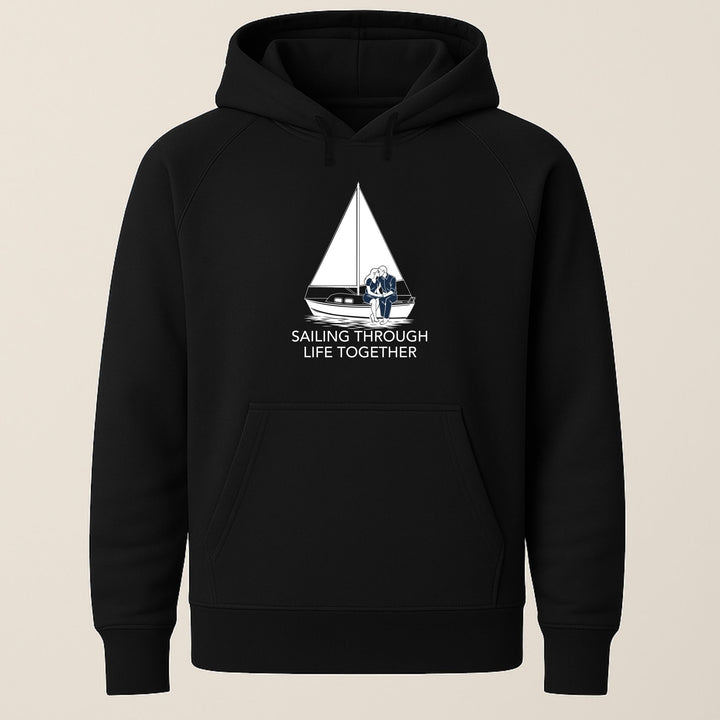 Sailing through life together - Organic Raglan Hoodie