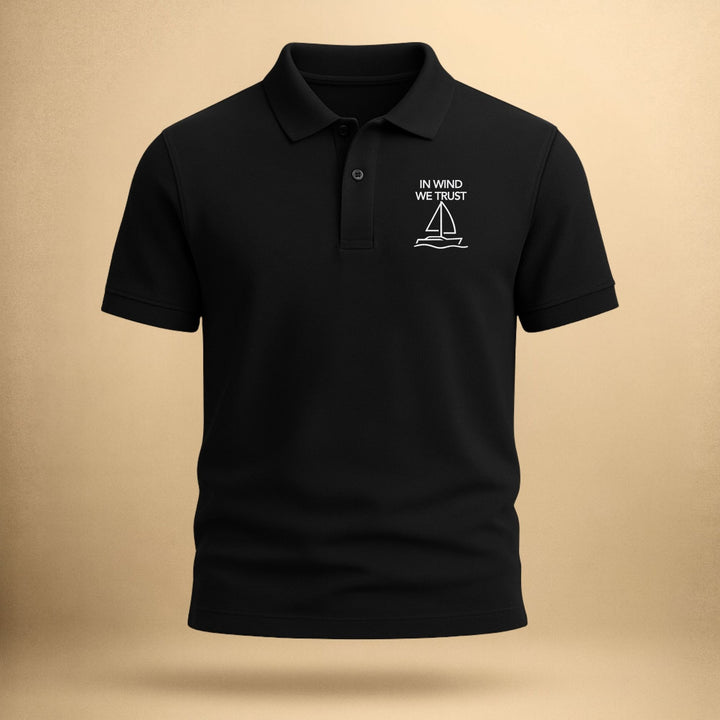 In Wind We Trust Stick - Unisex Premium Organic Polo