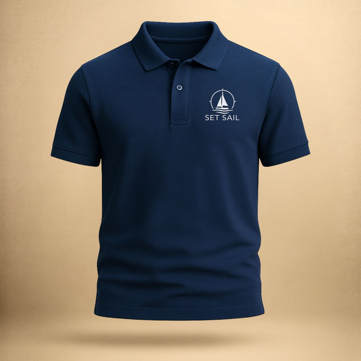 Set Sail - Organic Poloshirt with Embroidery