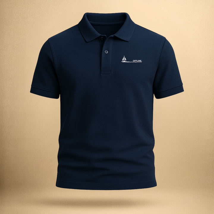 Offline Polo – Organisches Piqué-Polo mit Stickerei