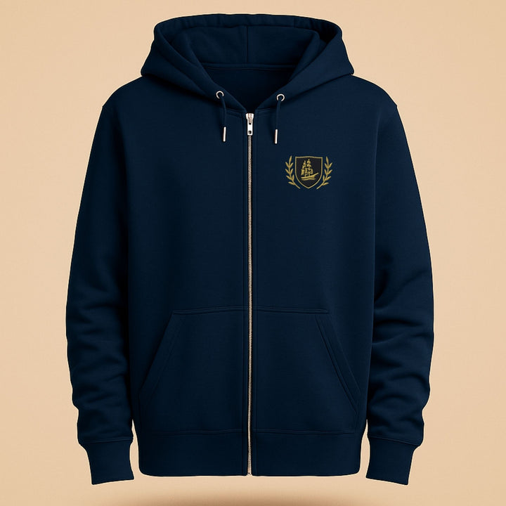Mariluma Insignia – Organic Cotton Zip Hoodie with Embroidered Logo