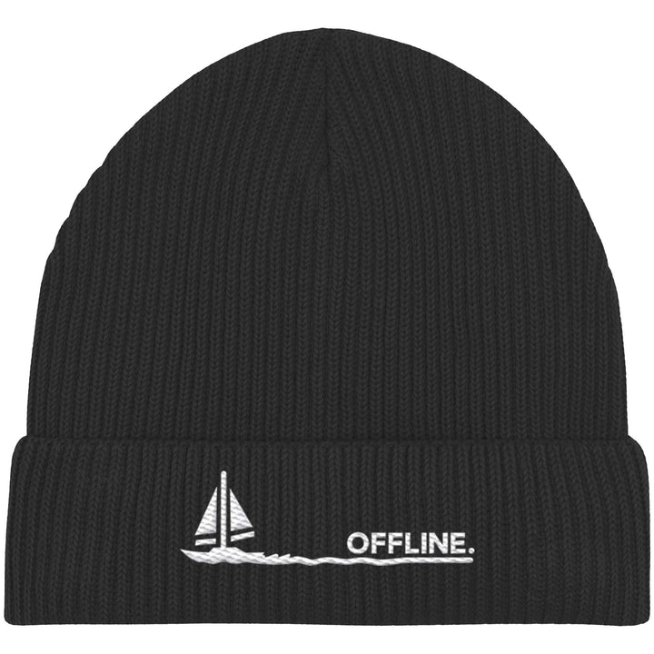 Offline – Organic Cotton Beanie with Embroidery