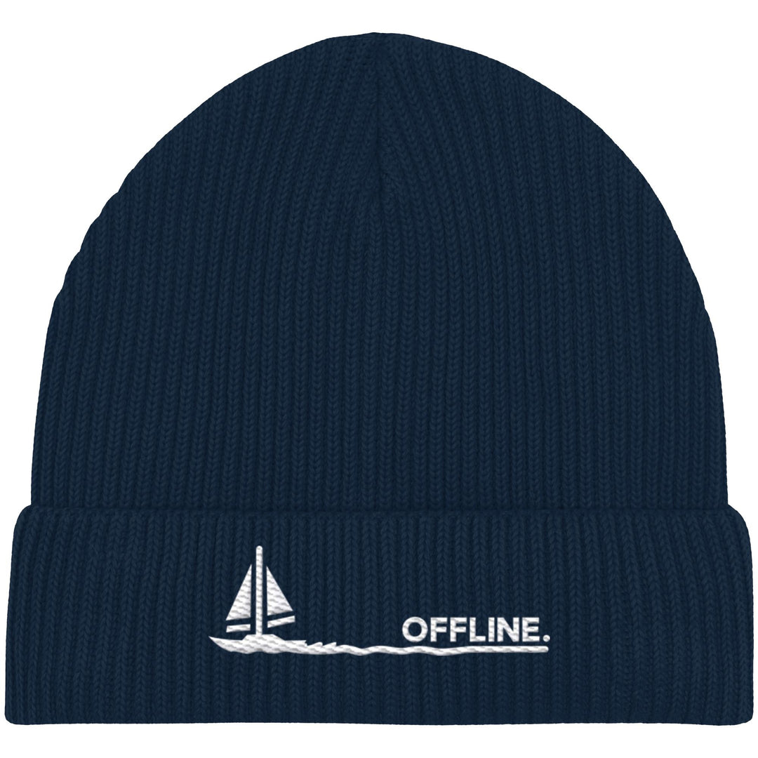 Offline – Organic Cotton Beanie with Embroidery