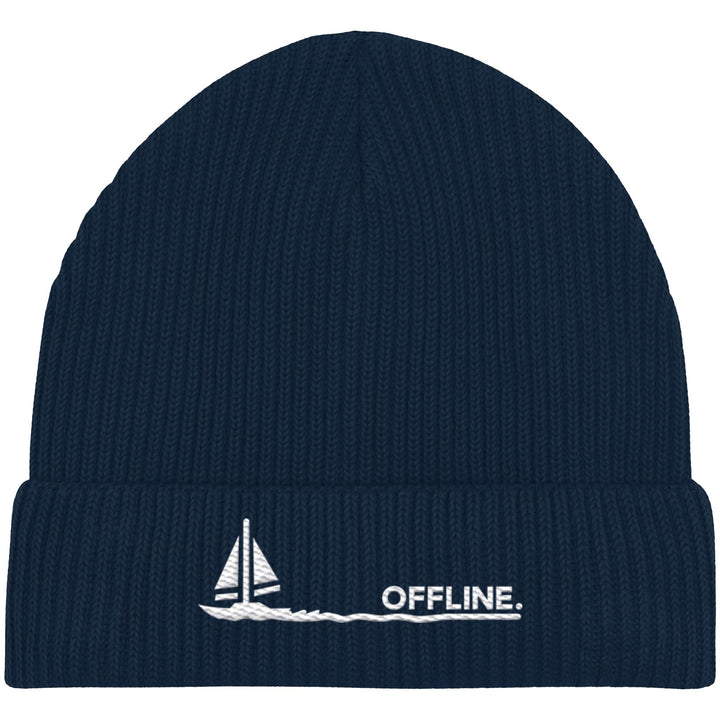 Offline – Organic Cotton Beanie with Embroidery